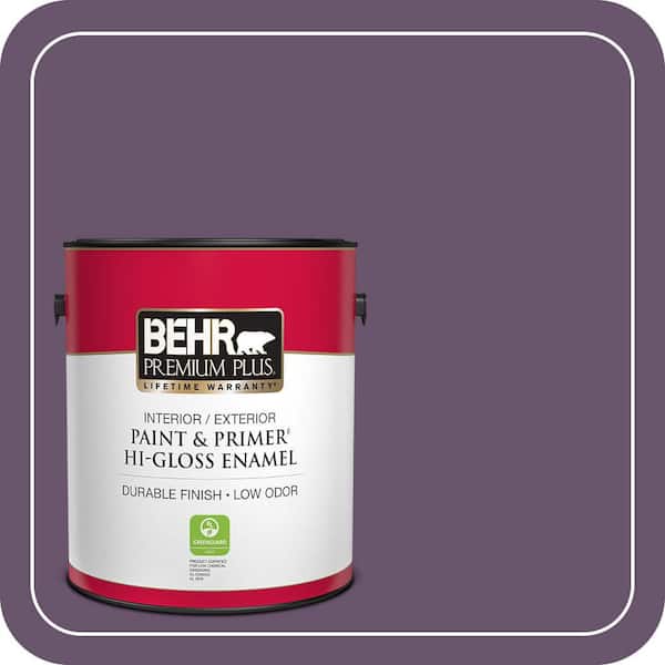 BEHR PREMIUM PLUS 1 gal. #M100-6 Vintner Hi-Gloss Enamel Interior/Exterior Paint & Primer
