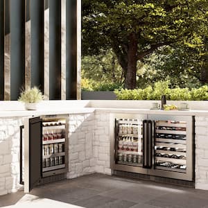 Autograph Edition Touchstone 24 in. Dual Zone 44-Bottle Wine Cooler with Glass Door and Matte Black Handle