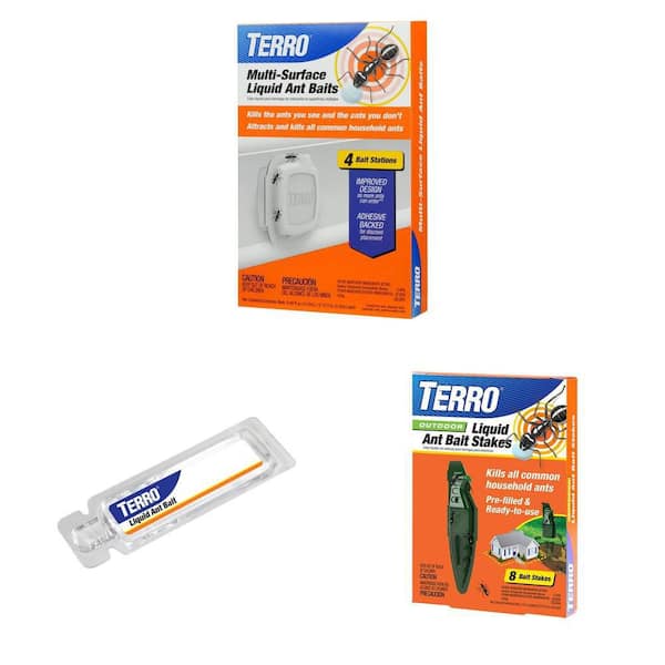 Indoor/Outdoor Liquid Ant Killer Bait Combo (4-Count Indoor, 6-Count Indoor, 8-Count Outdoor)