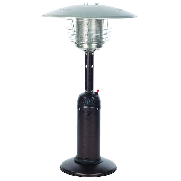 Fire Sense 10,000 BTU Hammered Bronze Tabletop Propane Gas Patio Heater