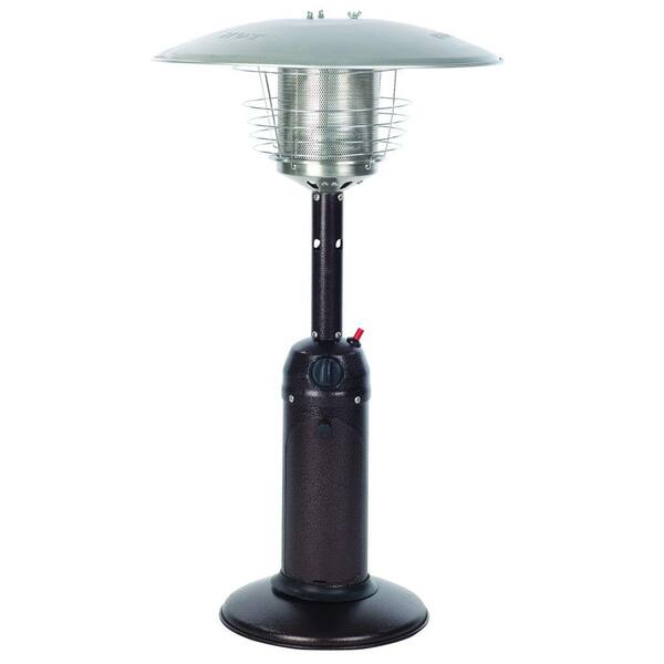 Fire Sense 10 000 Btu Hammered Bronze, 36 Inch Outdoor Table Top Patio Heater In Black Finish