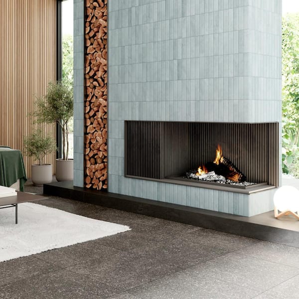 Atlas Brick Grey 2-3/8 in. x 9-3/4 in. Porcelain Floor and Wall Tile (5.78 sq. ft./Case)