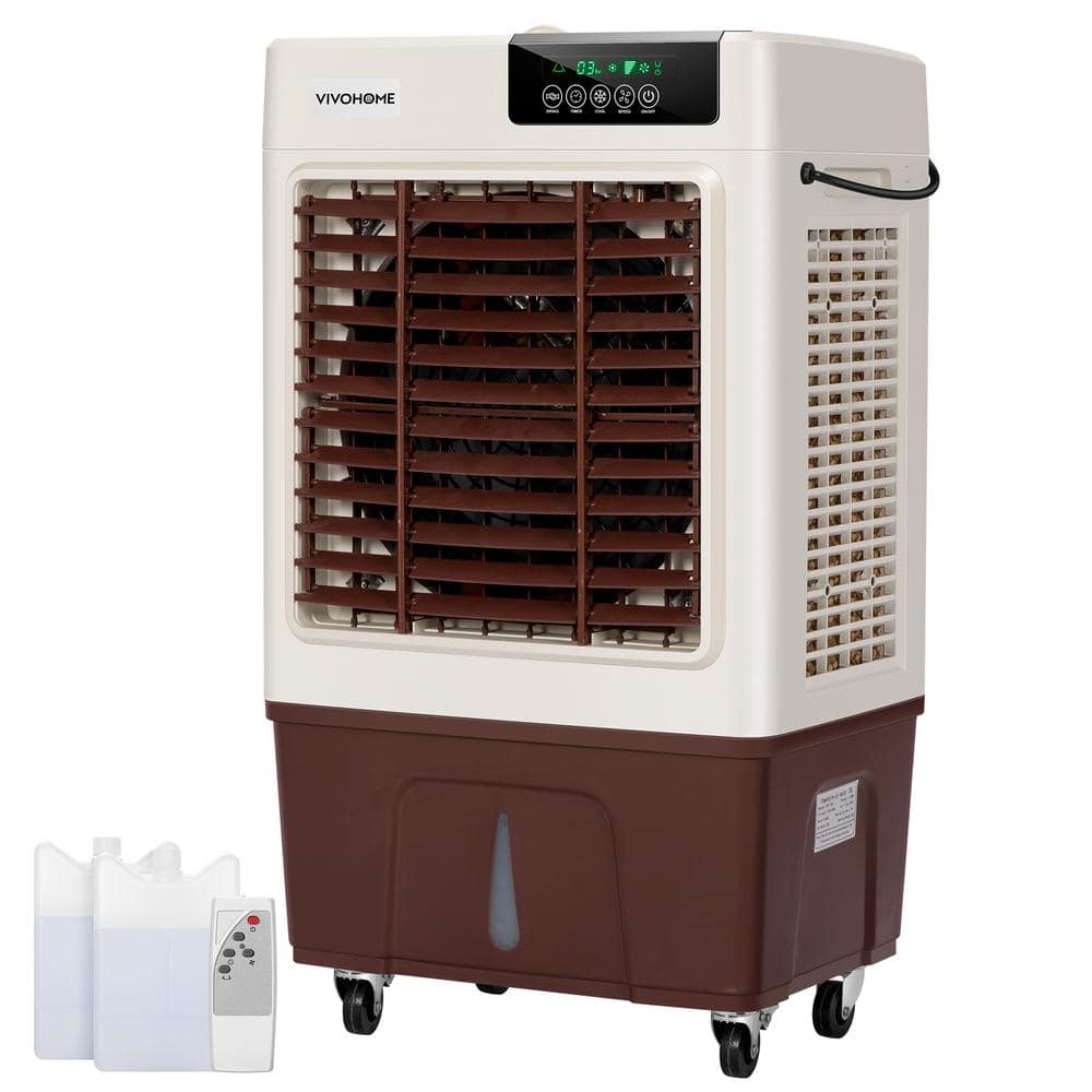 Compact White Portable Evaporative Cooler with Remote Control