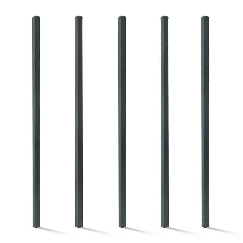 2 in. x 2 in. x 6 ft. Steel Flat Top Blank Metal Fence Post with Post Cap (5-Pack) price history on PriceWatchPro