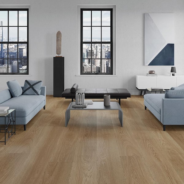 French Oak Marinas 20 MIL x 9.1 in. W x 60 in. L Waterproof Loose Lay Luxury Vinyl Plank Flooring (22.6 sq. ft./Case)
