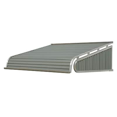 4 ft. 1500 Series Door Canopy Aluminum Fixed Awning (12 in. H x 42 in. D) in Graystone