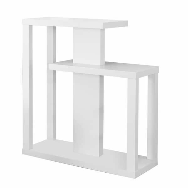 Monarch Specialties 32 in. White Standard Rectangle Console Table with Storage