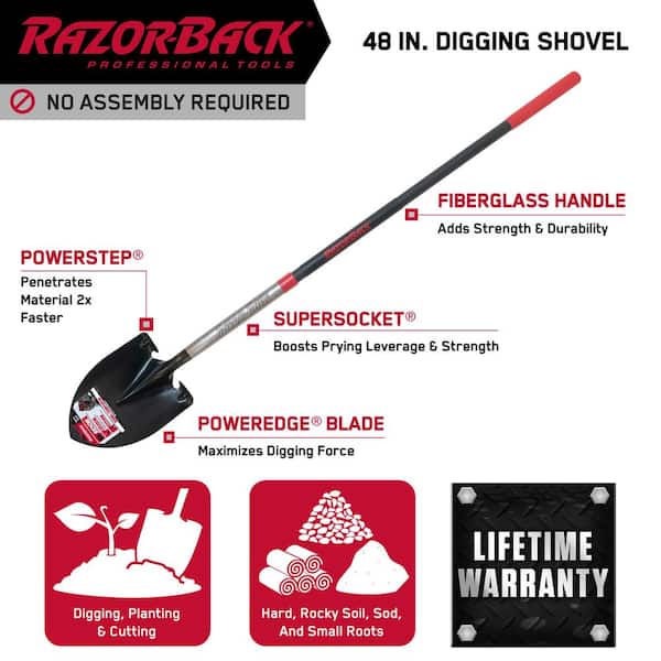 Razor-Back PowerEdge 48 in. Fiberglass Handle Super Socket Digging