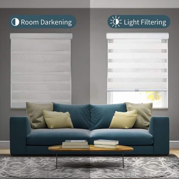 Chicology Cordless Light Filtering Dual Layer Polyester Zebra