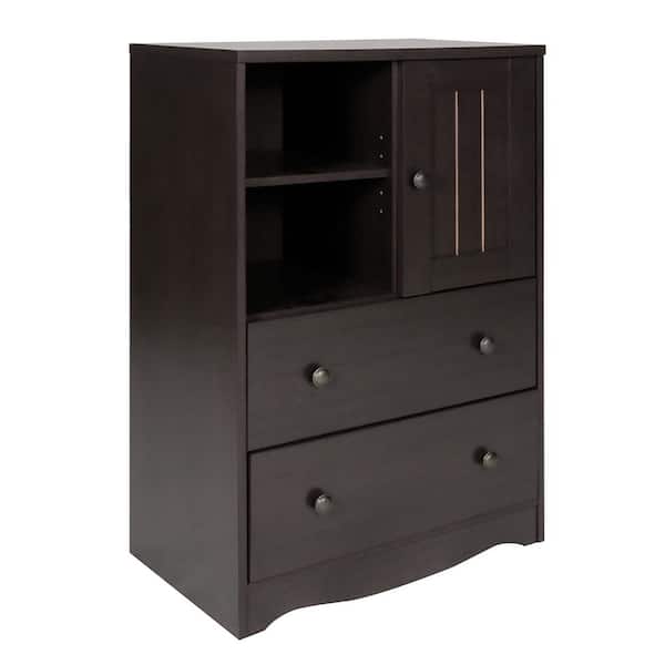 Homy Casa Thanoes Vintage Brown Particle Board 23.2 in. Storage Buffet Sideboard Cabinet with Door and Drawers