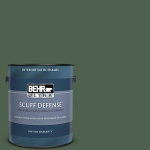 1 gal. #450F-7 Hampton Green Extra Durable Satin Enamel Interior Paint & Primer