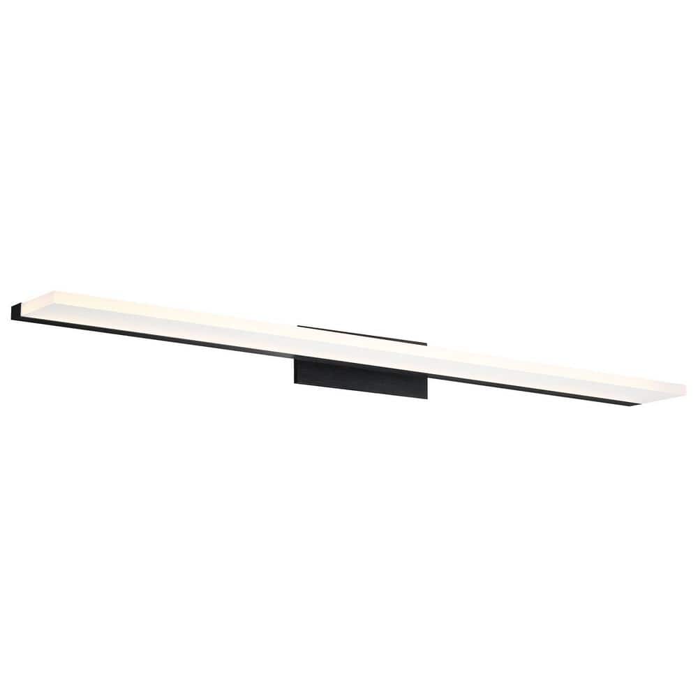 Sleek Black Aluminum 36" LED Bathroom Vanity Light with Acrylic Diffuser