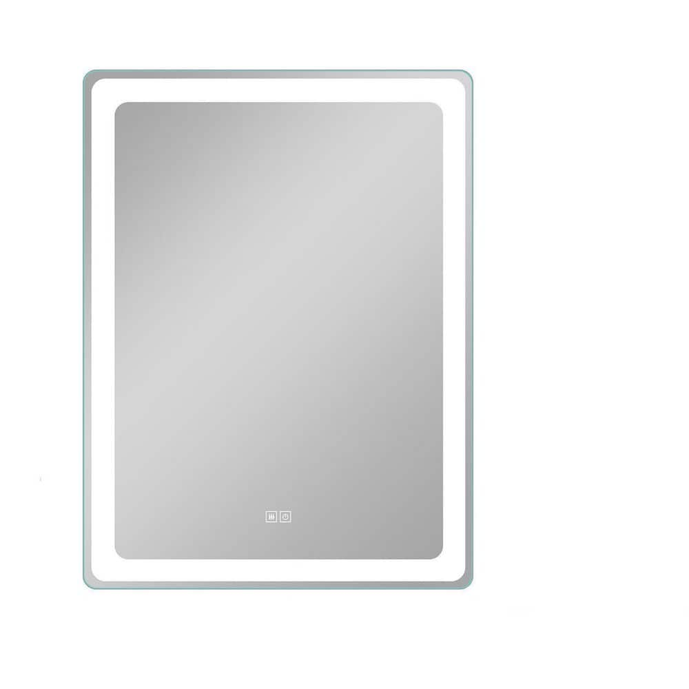 24 In. W X 32 In. H Rectangular Frameless Wall LED Mirror Wall Bathroom ...