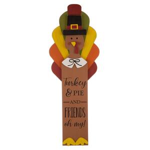 40.00 in. H Thanksgiving Wooden Turkey Standing Decor