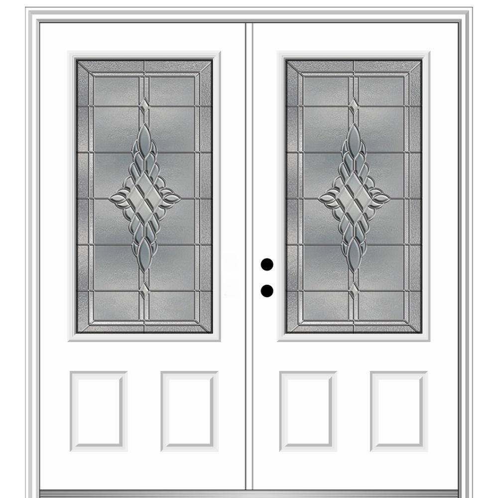 MMI Door 72 in. x 80 in. Grace Right-Hand Inswing 3/4-Lite Decorative ...