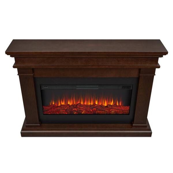 Real Flame Beau 59 in. Freestanding Electric Fireplace in Dark Walnut  8080E-DW - The Home Depot