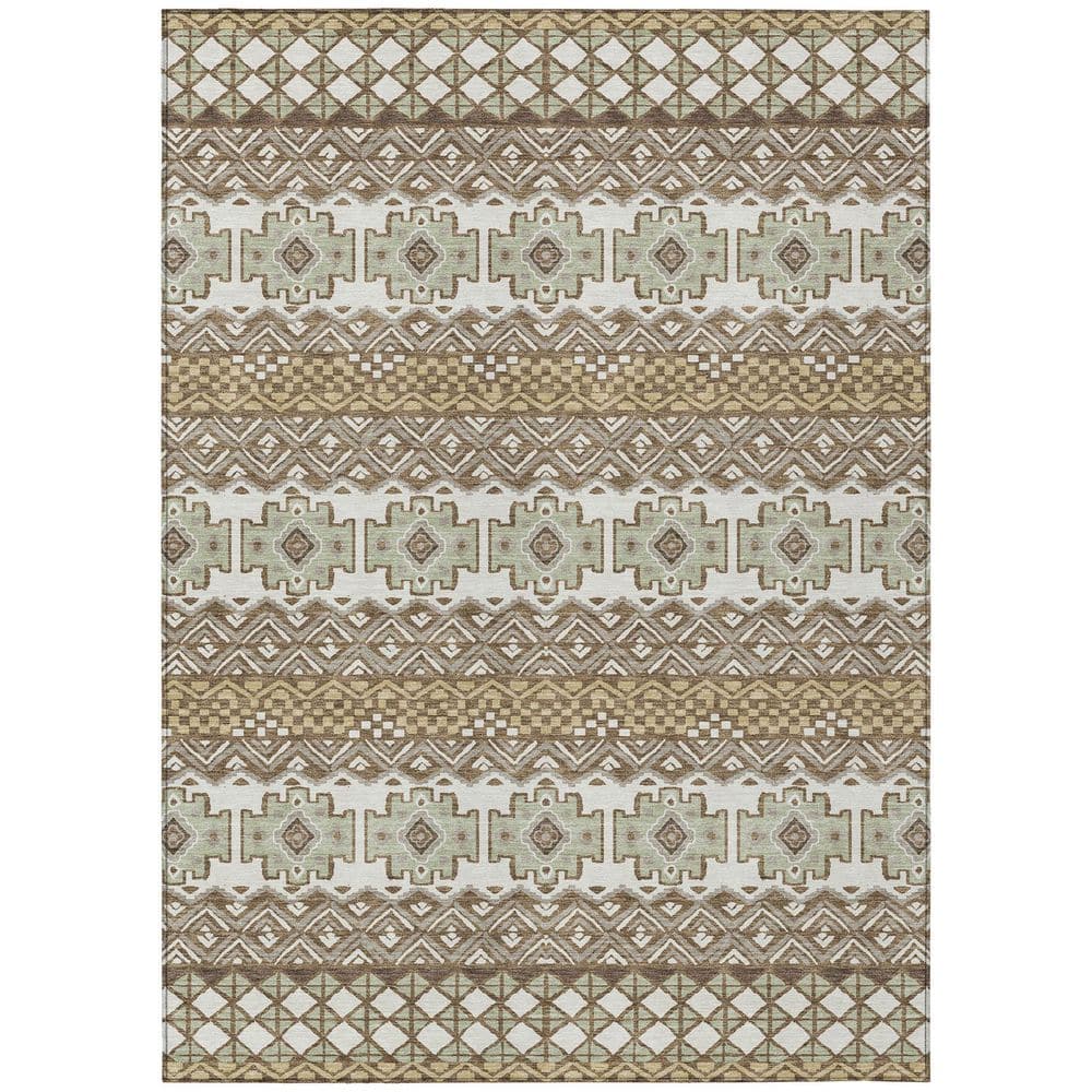 Chantille Machine Washable Indoor/Outdoor Abstract ACN2760 Brown 5 ft. x 7 ft. 6 in. Area Rug price history on PriceWatchPro