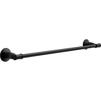 Chamberlain 24 in. Wall Mount Towel Bar Bath Hardware Accessory in Matte Black