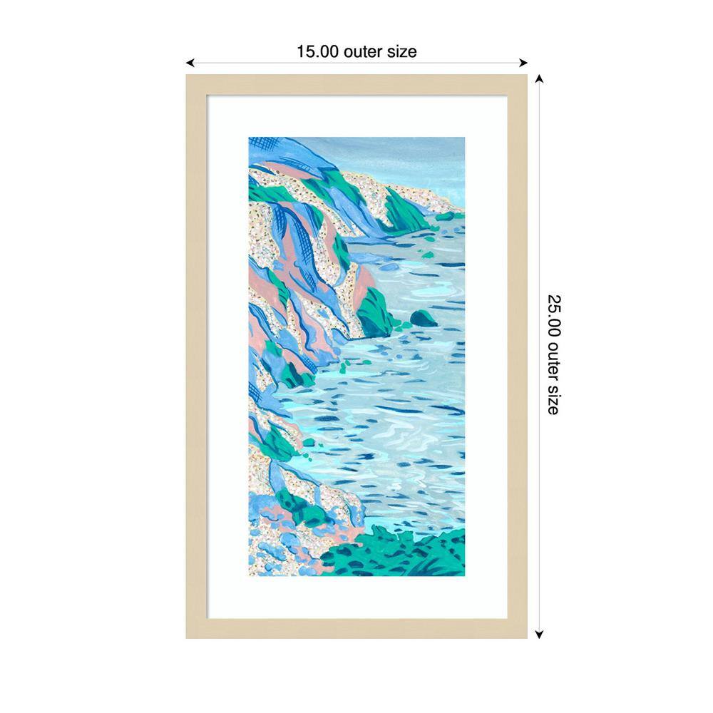 Melissa Wang Coastal Abstract Landscape Framed Wall Art Print