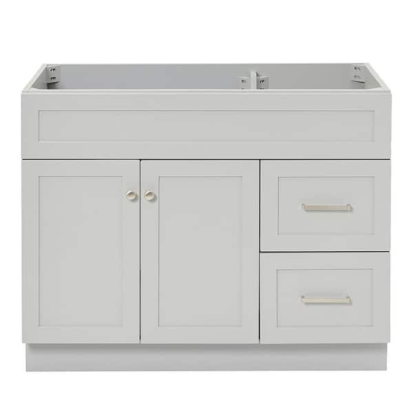 ARIEL Hamlet 42 in. W x 21.5 in. D x 34.5 in. H . Bath Vanity Cabinet without Top in Grey