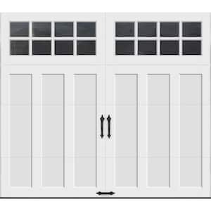Coachman 9 ft. x 7 ft. 18.4 R-Value Insulated White Garage Door with Insulated Windows