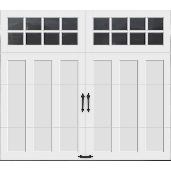 Coachman Linear Design 9 ft x 7 ft Insulated 18.4 R-Value White Garage Door with SQ24 Windows