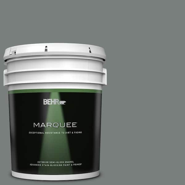 BEHR MARQUEE 5 gal. #PPU25-18 Shutter Gray Semi-Gloss Enamel Exterior Paint & Primer