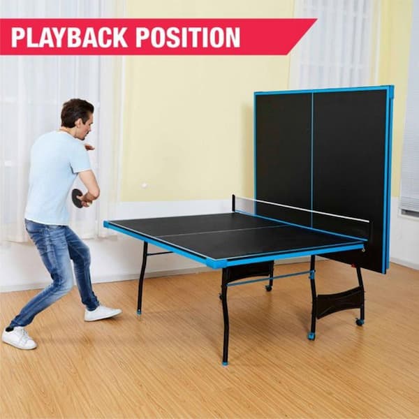 Afoxsos 9 ft. Indoor and Outdoor Official Size Table Tennis Table 