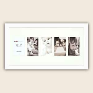 5-Opening Holds (5) 4 in. x 6 in. Matted White Photo Collage Frame (Set of 2)