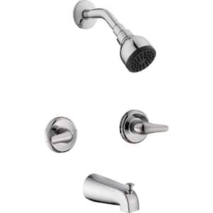 Aragon Double Handle 1-Spray Tub and Shower Faucet 1.8 GPM in Chrome (Valve Included)
