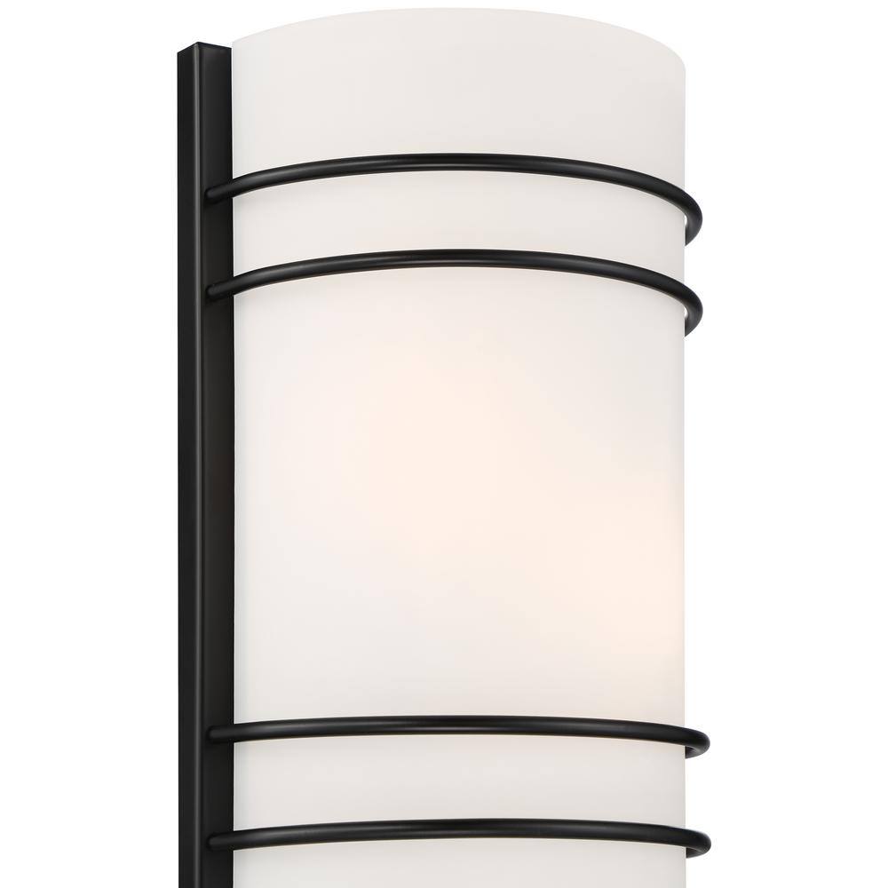 Artemis Matte Black Opal Glass LED Dimmable Wall Sconce