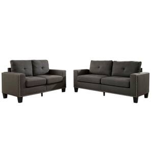 Attwell 2-Piece Sofa Set in Gray