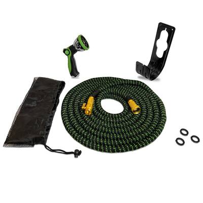 3/4 in. x 100 ft. Expandable Garden Hose Kit with Metal Nozzle
