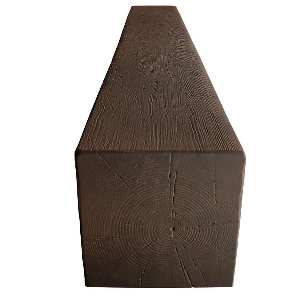 Aged Pecan Faux Wood Ceiling Beam, 8"W x 12"H x 8'L