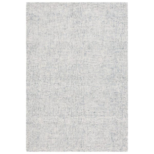 SAFAVIEH Martha Stewart Blue/Ivory 3 ft. x 5 ft. Solid Marled Area Rug