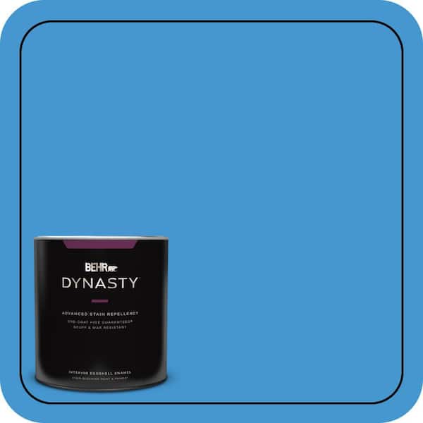 BEHR DYNASTY 1 qt. #P510-5 Perfect Sky Eggshell Enamel Interior Stain-Blocking Paint & Primer