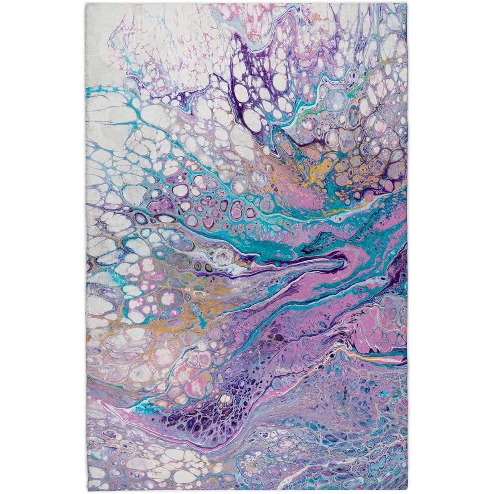 Dream Shag Premium Machine Washable Abstract ADS64 Periwinkle 9 ft. x 12 ft. Area Rug price history on PriceWatchPro