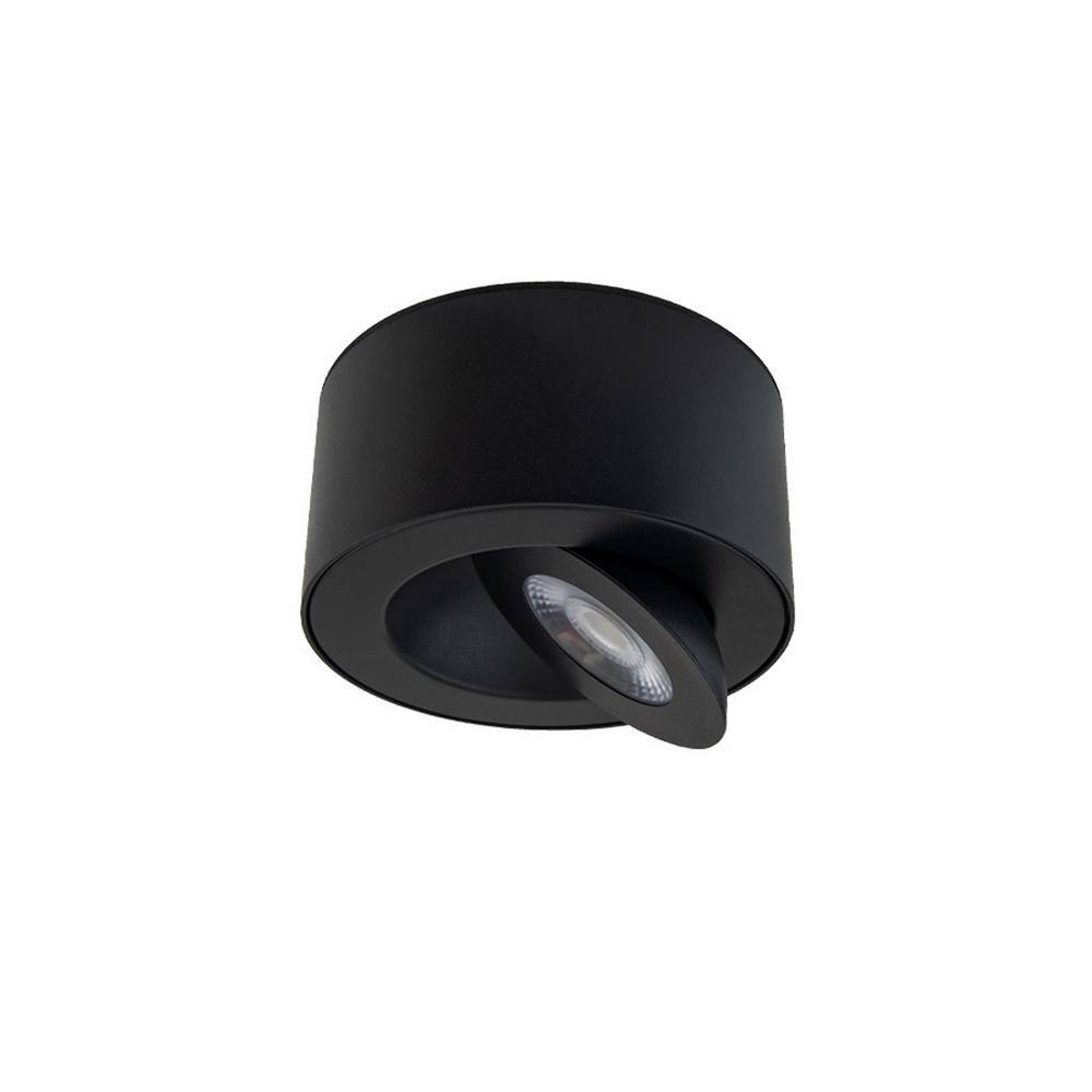 Peek 5" Adjustable LED Flush Mount in Matte Black
