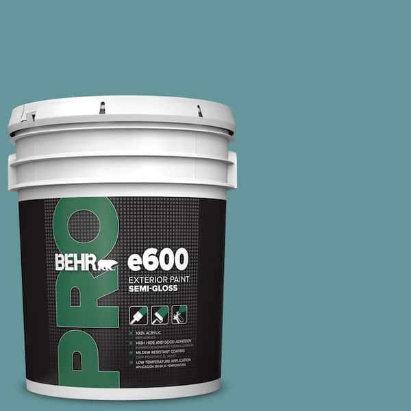 BEHR PRO 5 gal. #MQ6-33 Vintage Teal Semi-Gloss Exterior Paint