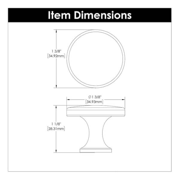 HICKORY HARDWARE Forge 1-3/8 in. Classic Brushed Golden