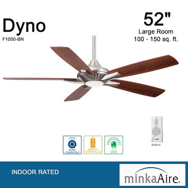 MINKA-AIRE Dyno 52 in. Integrated LED Indoor Brushed Nickel