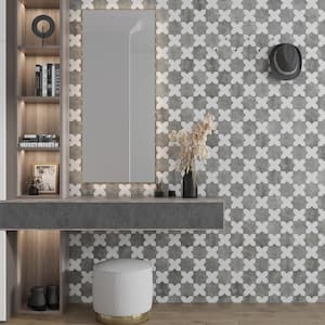Siena Grey 5.35 in. x 5.35 in. Matte Ceramic Star-Shaped Wall and Floor Tile (5.37 sq. ft./case) (27-pack)