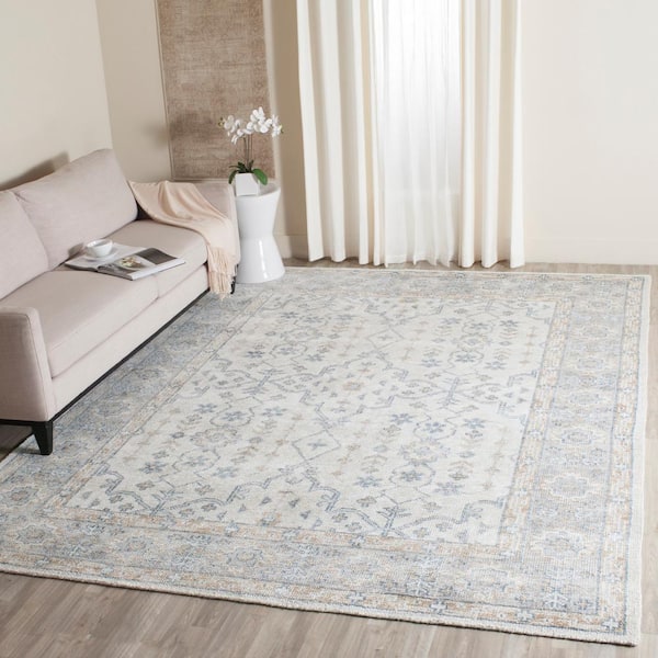 Maharaja 9 ft. x 12 ft. Ivory/Blue Oriental Area Rug