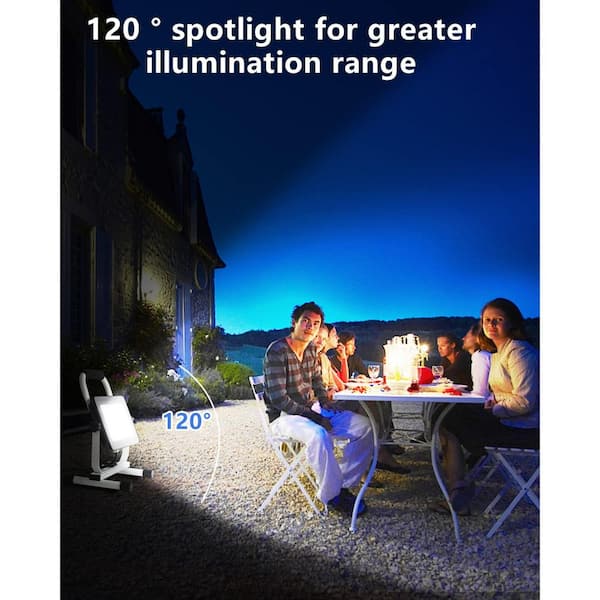 4000 Lumen LED Portable Work Light, 120-Volt Adjustable Waterproof Floodlight with Power Cord