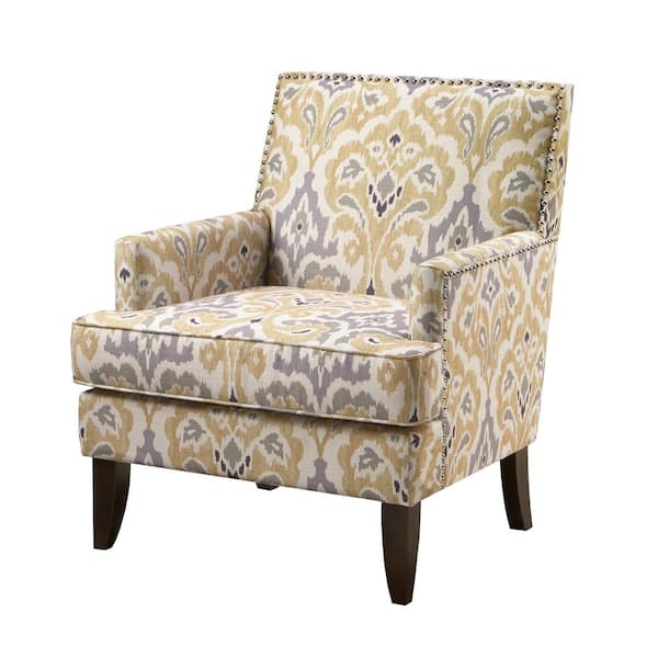 Madison Park Charlie Grey Multi Track Arm Club Chair