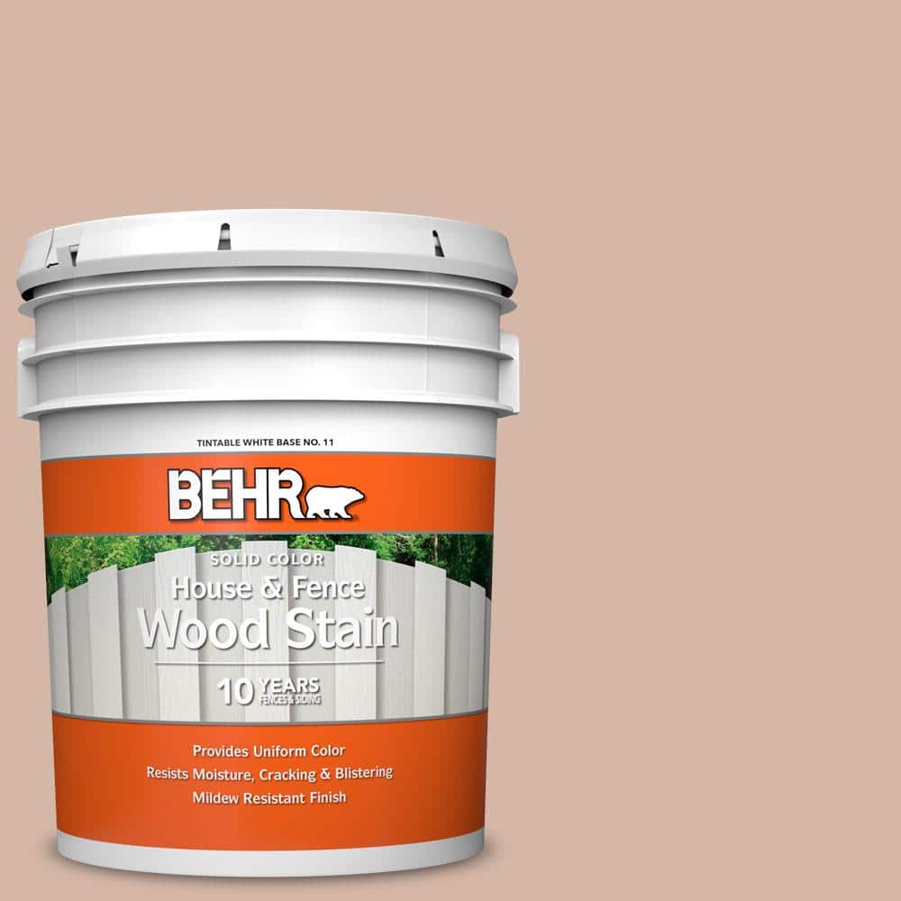 5 gal. #S190-3 Sedona Pink Solid Color House and Fence Exterior Wood Stain
