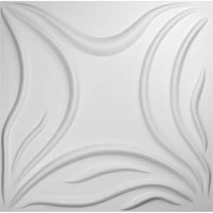 1 in. x 19-1/2 in. x 19-1/2 in. Savannah EnduraWall PVC Decorative 3D Wall Panel, White, (10-Pack for 26.75 sq. ft.)