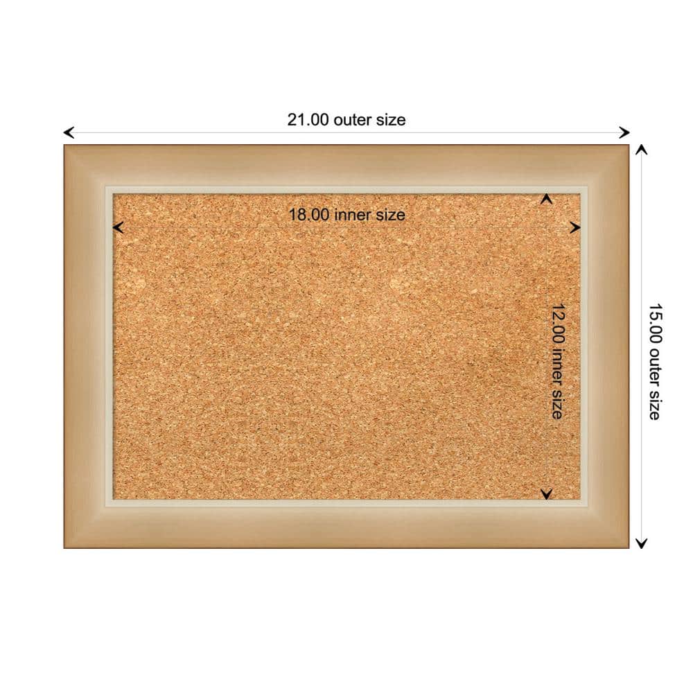 Eva Ombre Gold Framed Natural Corkboard, 25 x 19 Inch