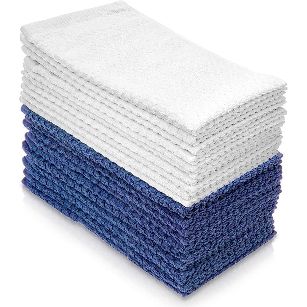 100% Cotton Waffle Weave Kitchen Towels, 15 x 25 Inches, Super Soft and  Absorbent Dish Towels for Drying Dishes, Quick Drying Hand Towels for  Kitchen, 4-Pack, Navy Blue