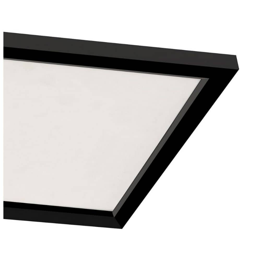 Lugano 24" Black Glass LED Flush Mount Light